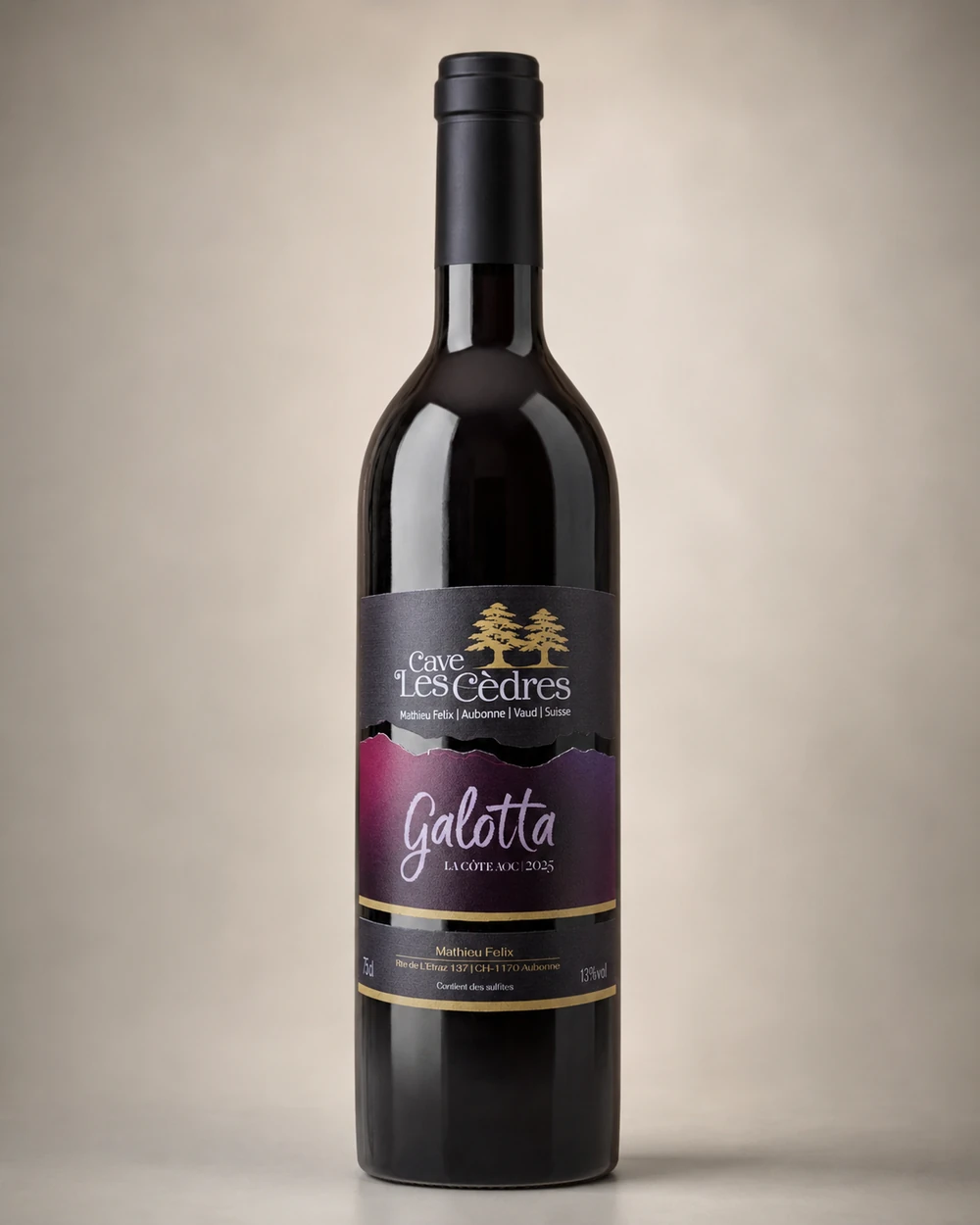 Bouteille du vin Galotta de la Cave Les Cèdres